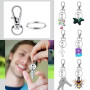 Mousqueton Porte Clef Métal 80 Pièces Anneaux, Attache Porte Clé, Fermoir Mousqueton, Pivotant Keychain, Crochet Porte Clef pour