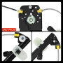 Frankberg Mécanisme de Lève-vitre Électrique sans Moteur Arrière Gauche | Compatible avec Modus/Grand Modus F/JP0 1.1L-1.6L 2004