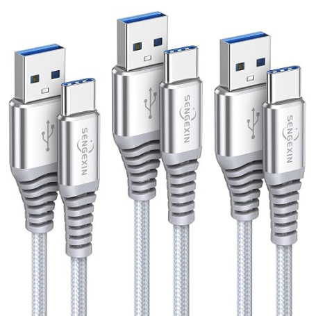 Cable USB C Charge Rapide[1M+2M+3M/Lot de 3],Câble Chargeur pour Samsung Galaxy A51 A71 A32 A52 A72,S10 S9 S8 S10E S21 S20 Plus