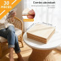 30 Plaques Contreplaqué Tilleul 3 mm, Découpe Laser, Gravure, pour Maquette | Format carré 30 × 30 cm, surface polie, bords liss