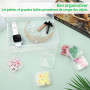 UNINGYI Lot de 31 petites boîtes de rangement pour perles avec couvercle (5,5 x 5,5 x 2 cm), mini boîte de rangement en plastiqu