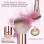 LOPHE Pinceaux Maquillage 51 Pièces, Set Professionnel Complet, Rose | Avec Éponges, Houppettes et Outils Nettoyage, Trousse Ran