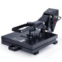 CREWORKS 38x38cm Machine de Presse à Chaud 1400W pour T Shirt avec Contrôle Digital Chauffage à Double Tube Multifonction Polyva