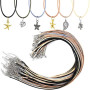 NEBURORA 60 Pcs Cordon Collier 2mm Ciré Cordon de Collier avec Fermoir 20 Pouces 6 Couleurs Collier Corde Corde en Coton Ciré Co