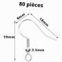 80 Pièces Fabrication Boucle D'oreille, Kit Boucle D'oreille a Fabriquer | accessoire boucle d'oreille creation,Crochet Boucle d
