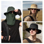 ehsbuy Chapeaux De Pêche pour Hommes Et Femmes Chapeau Randonnée Homme avec Couvre-Visage à Large Bord Chapeau De Soleil De Plag