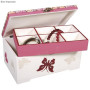 Rayher 62196000 coffret en bois avec insert 2 pièces 28 x 18 x 13 5 cm 6 compartiments, Multicolore, 2.85 x 1.89 x 1.37 cm