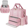 IVODEELA Organiseur de Vernis à Ongles,Sac de Rangement Vernis à Ongle pour 80 Bouteilles 15 ML et Lampe à Ongles,Sac Organisate