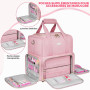 IVODEELA Organiseur de Vernis à Ongles,Sac de Rangement Vernis à Ongle pour 80 Bouteilles 15 ML et Lampe à Ongles,Sac Organisate