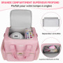 IVODEELA Organiseur de Vernis à Ongles,Sac de Rangement Vernis à Ongle pour 80 Bouteilles 15 ML et Lampe à Ongles,Sac Organisate