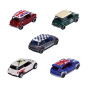 Majorette - Mini - 5 Pièces Giftpack - Echelle 1/64ème - Véhicules en Métal - Roues Libres - Phares Translucides, Portes Ouvrant