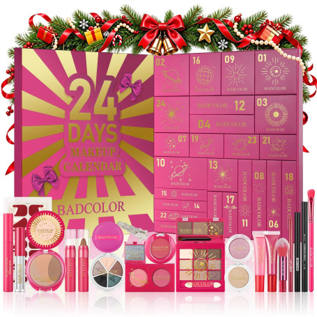 Calendrier de l'Avent Maquillage 2026,24 Jours Coffrets Cadeaux | Une Surprise Chaque Jour, 24 Moments Heureux Au Romantisme De 