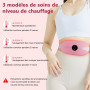 Ceinture Chauffante Regle Douloureuse, Coussin Chauffant Menstruel Portable | 3 Niveaux de Température 3 Modes de Massage pour S