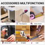 DEKO Caisse a Outil Rose avec Perceuse Visseuse Multifonction Sans Fil 8V, 126 Pièces Malette Outils complete, Ensemble d'Outils