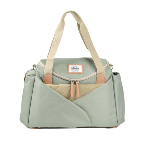 BÉABA, Sac à Langer Bébé Sydney, Maternité, Grande Contenance, Vert Sauge | Modulable, Rangements Multiples, Espace à Cocon, Poc
