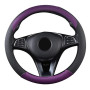 SFONIA Couvre Volant Voiture Caches de Volant en Cuir Artificiel Universel 37-38cm / 15" Antidérapant Respirant Durable (Violet)