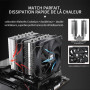 Thermalright Peerless Assassin 120 SE Refroidisseur d'air CPU, PA120 SE, 6 caloducs refroidisseur de CPU, double ventilateur TL-