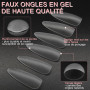 XIAOHEBAN 300 Pièces Capsule Americaine Ongle Amande - 15 tailles Capsules Ongles en Gel X Pose Americaine Ongle, Artificiel Fau