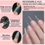 XIAOHEBAN 300 Pièces Capsule Americaine Ongle Amande - 15 tailles Capsules Ongles en Gel X Pose Americaine Ongle, Artificiel Fau
