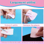 1000 Pièces Coton Lingette Ongles,Coton Ongles Gel Non Pelucheux Lingettes | Coton Ongles Ongles Degraissant Coton Vernis Rose/B