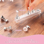 2 Sets Supports à Ongles Magnétiques en Acrylique, 15 Pinceaux pour Ongles, avec 200 Bandes Adhésives Double Face, Porte-Ongles,
