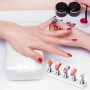 2 Sets Supports à Ongles Magnétiques en Acrylique, 15 Pinceaux pour Ongles, avec 200 Bandes Adhésives Double Face, Porte-Ongles,