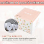 momgyaamz Boite Gateau avec Fenêtre, Boite a Gateau Carton Mini, Boite TransportGateau 13.5 * 13.5 * 10.2 cm, 10 Pièces, BoiteLa