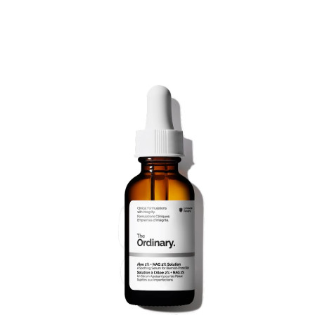 The Ordinary Solution à l'Aloe 2% + NAG 2%, Apaise la peau et élimine les taches post-acnéiques