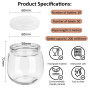 Hbazzor 200ml pot yaourt en verre avec couvercle -30 pièces petit pots en Verres à dessert transparents avec couvercle pour pudd