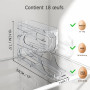 Sotfamily FIFO Boite a Oeufs, Rangement Oeuf Frigo pour 36 Oeufs | Distributeur Oeuf Frigo en PET Transparent à Rouleau Automati