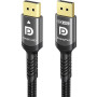 Ubluker 10K 8K 4K Câble DisplayPort 2.1 54Gbps 4M, Certifié Câble DP vers DP 4K 240Hz 165Hz 144Hz 120Hz 10K 8K 60Hz Nylon Tressé