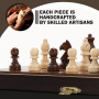 Peradix Jeu d'échecs Echiquier en Bois Magnétiques, Echec avec Double Reines, Échiquier de Voyage Pliables, Jouets et Cadeaux de