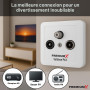 PremiumX PX3 Prise d'antenne - Satellite Prise à 3 Voies Prise d'antenne, Prise de Ligne Simple et de dérivation, Montage en Sur