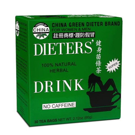 Oncle Lee Chine Thé vert diète caféine gratuites - 30 sachets de thé