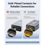 VCELINK Coupleur HDMI 2.1 8K 60Hz Femelle Femelle plaqué Or Arc HDR, 3D UHD | Rallonge HDMI Femelle Femelle Supporte 8K @60Hz 4K