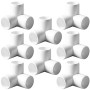 ANPTGHT Lot de 8 raccords coudés à 3 voies en T en PVC de 1,9 cm, sortie latérale coudée à 90 degrés, raccords d'angle en PVC po