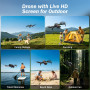F417PRO FPV Mini Drone Caméra 1080P Ajustable, Télécommande écran LCD, Moteur sans Balais, Chargement Type‑C, Moins de 249g, Jou