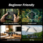 F417PRO FPV Mini Drone Caméra 1080P Ajustable, Télécommande écran LCD, Moteur sans Balais, Chargement Type‑C, Moins de 249g, Jou