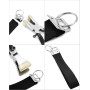 QWORK Lot de 40 ébauches de lanière en argent avec porte-clés et 1 pince à sertir, pour sangle de 25 mm de large