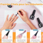 Phoenixy Vernis Semi Permanent 60PCS Vernis Gel UV Semi Permanent | 54 Couleurs Kit Ongle Gel pour Débutants avec Base et Top Co
