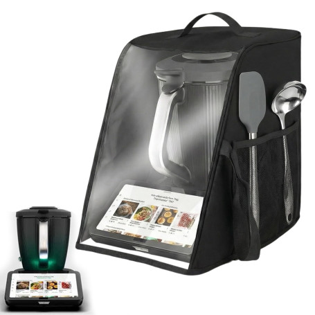 Housse de protection pour Thermomix TM7, Étui de protection étanche à l'eau et à la poussière avec fenêtre transparente, concept