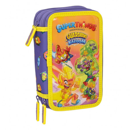 Pochette à crayons triple SuperThings Guardians of Kazoom Violet Jaune (36 Pièce 32,99 €