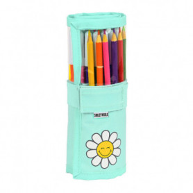 Trousse Scolaire avec Accessoires Smiley Summer fun Enveloppante Turquoise (27 P 26,99 €