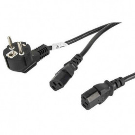 Câble dAlimentation Lanberg SCHUKO CEE 7/7 A 2X IEC320 C13 Noir 31,99 €