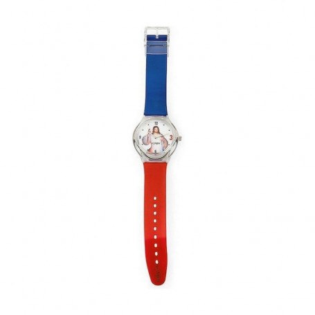 Montre Unisexe Amen GESÙ Rosso Blu (Ø 39 mm) 39,99 €