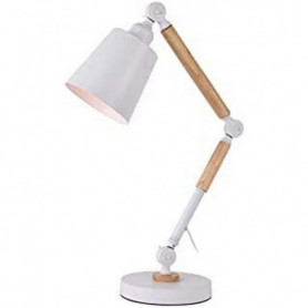 Lampe de bureau EDM Bois Blanc Métal 60 W (Ø 18 x 53 cm) 92,99 €