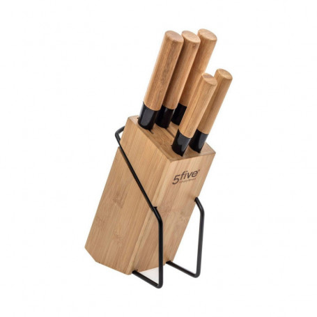 Jeu de couteaux avec support en bois 5five (32,5 x 22,5 x 7,5 cm) 65,99 €