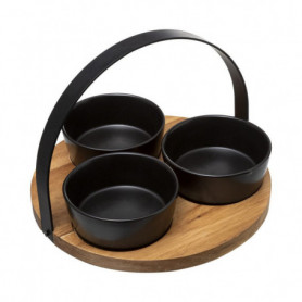 Ensemble à apértif Secret de Gourmet Noir Grès 4 Pièces (Ø 21 cm) 45,99 €