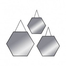 Ensemble de miroirs Atmosphera 36005 Hexagonal Noir 37,99 €