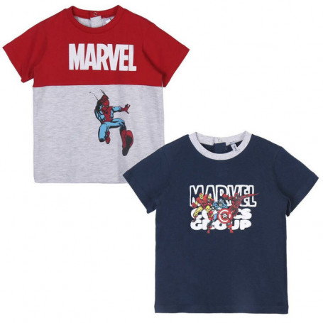 T shirt à manches courtes Enfant Marvel 2 Unités 22,99 €